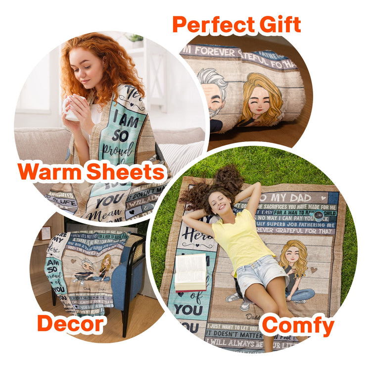 Dad - You Mean More To Me Than You'Ll Ever Know - Personalized Blanket - Christmas, New Year Gift For Dad, Father, Daddy