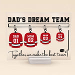 Dad's Dream Team - Personalized Acrylic Plaque - Father's Day, Birthday Gift For Hockey Father, Hockey Dad, Hockey Player