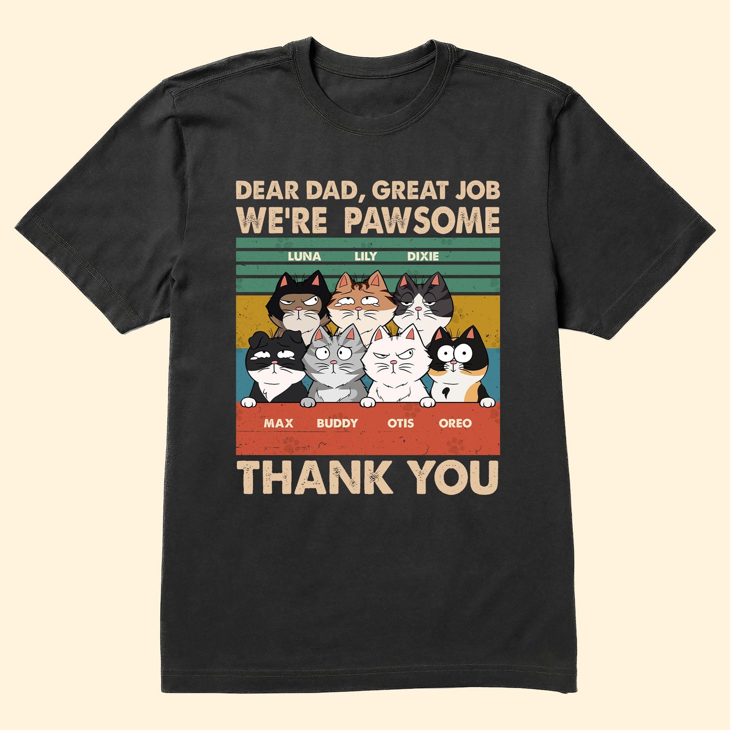 Dad, We Are Pawsome - Personalized Shirt