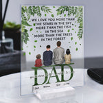 Dad, We Love You More Than The Star In The Sky - Personalized Acrylic Plaque