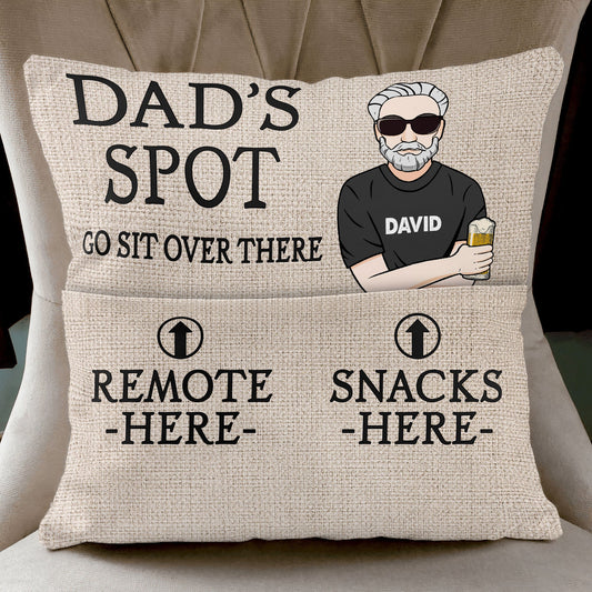 Dad's Spot - Personalized Pocket Pillow (Insert Included)