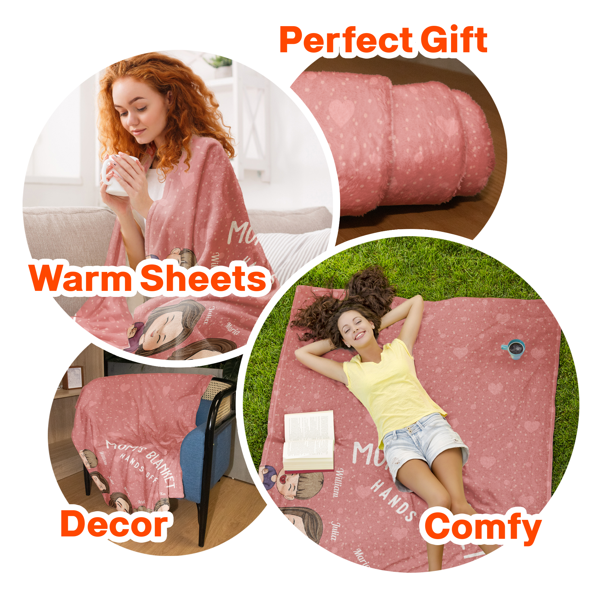 Dad's Blanket Mom's Blanket Hands Off Funny Gifts - Personalized Blanket