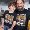 Daddy And Son - Personalized Matching Family Shirts - Man And Woman Illustration