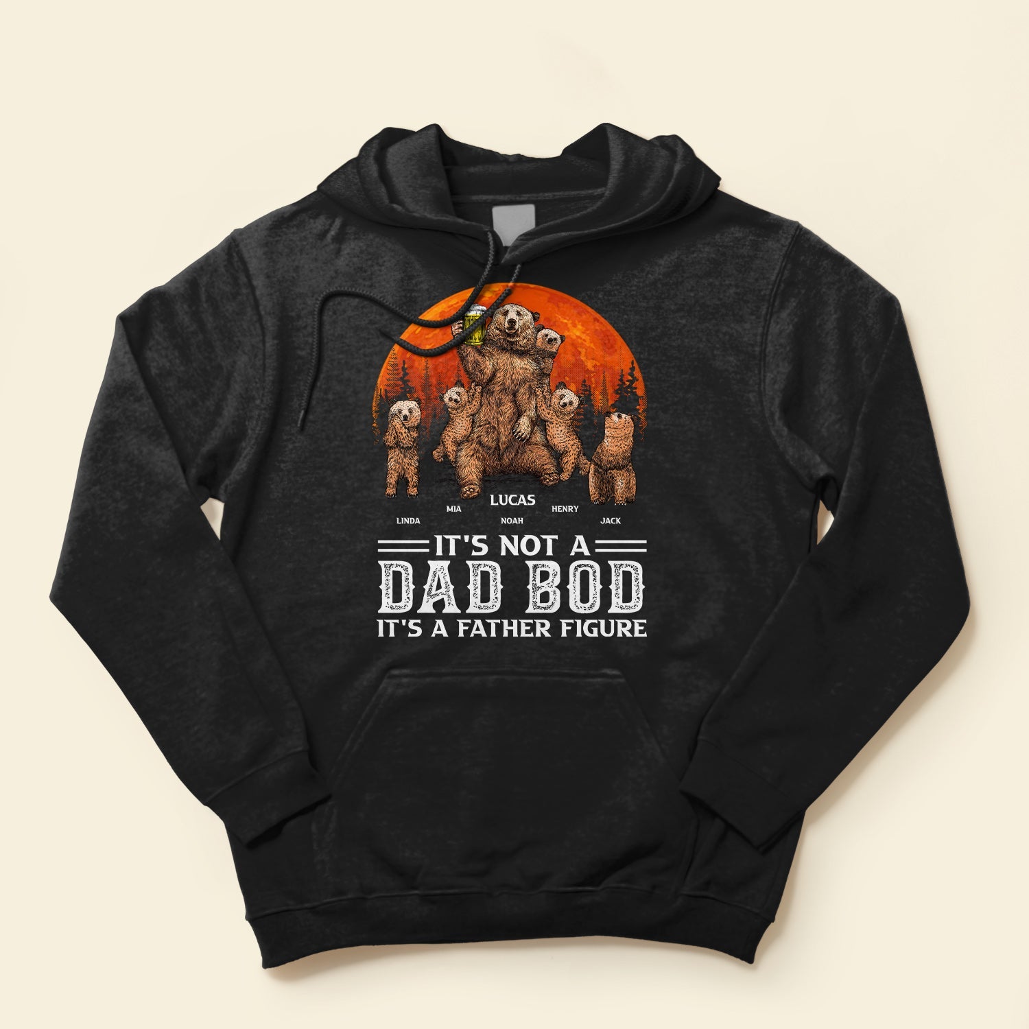 Daddy Bear It's Not A Dad Bod Red Moon Vintage - Personalized Shirt