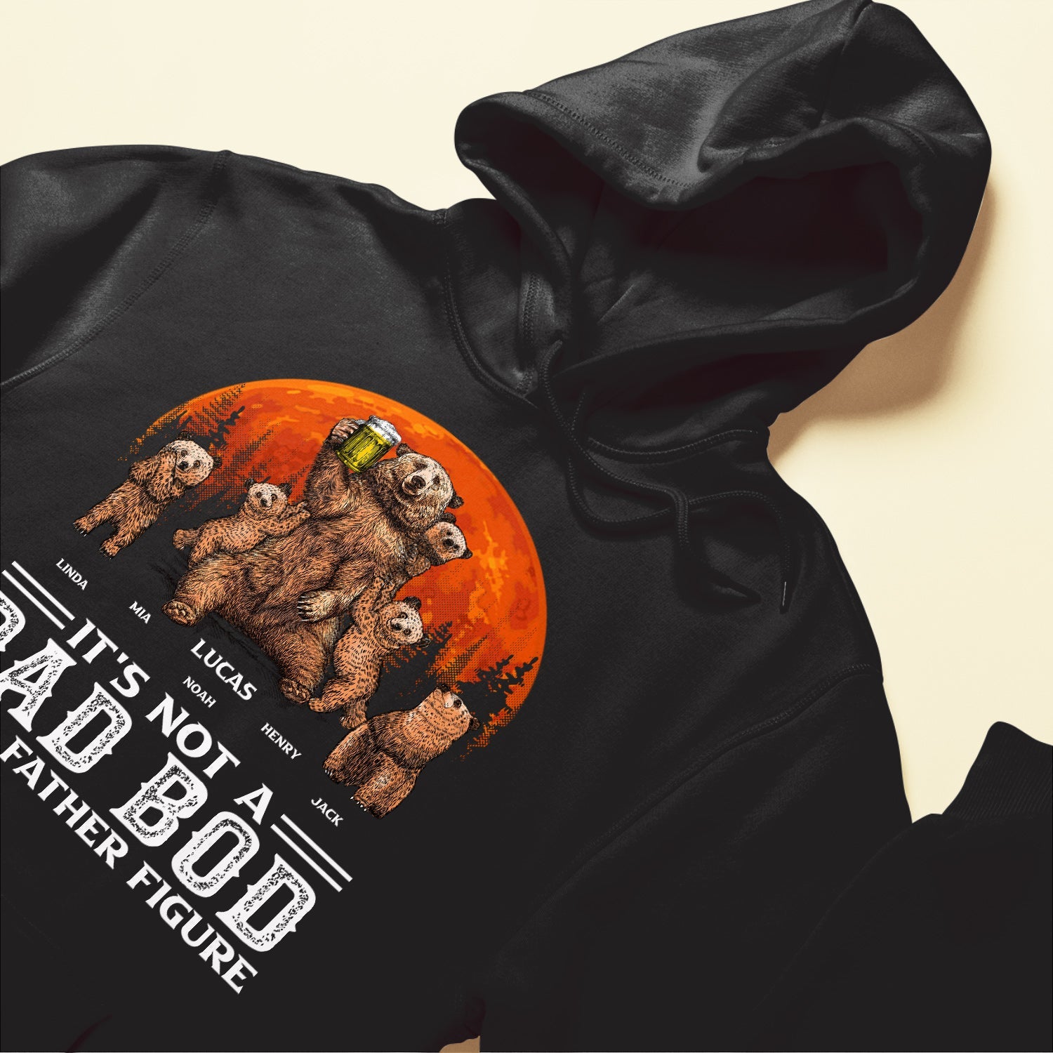 Daddy Bear It's Not A Dad Bod Red Moon Vintage - Personalized Shirt