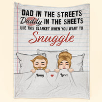 Daddy In The Sheets - Personalized Blanket - Father's Day, Birthday, Funny Gift For Husband, Lover, Life Partner, Boyfriend - From Wife, Girlfriend