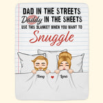 Daddy In The Sheets - Personalized Blanket - Father's Day, Birthday, Funny Gift For Husband, Lover, Life Partner, Boyfriend - From Wife, Girlfriend