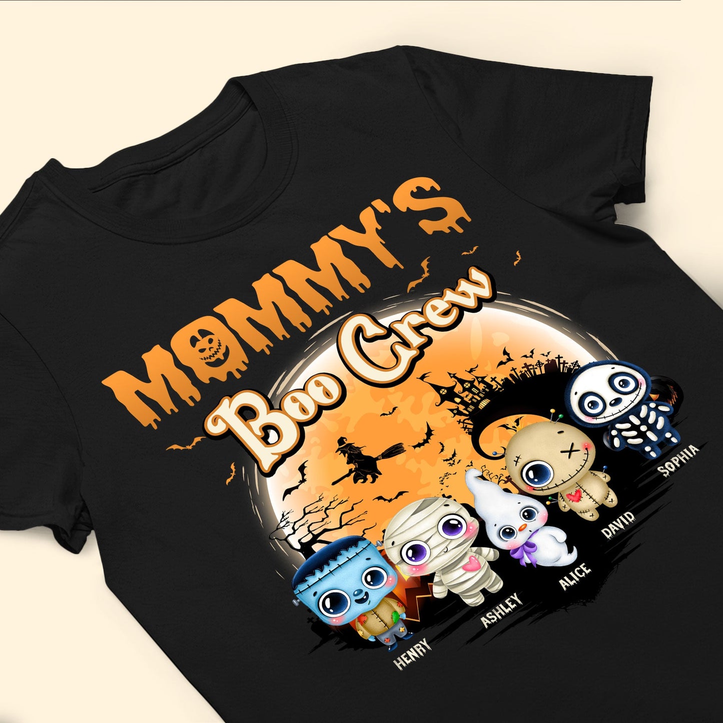 Daddy Mommy's Boo Crew Custom Family Title Halloween - Personalized Shirt