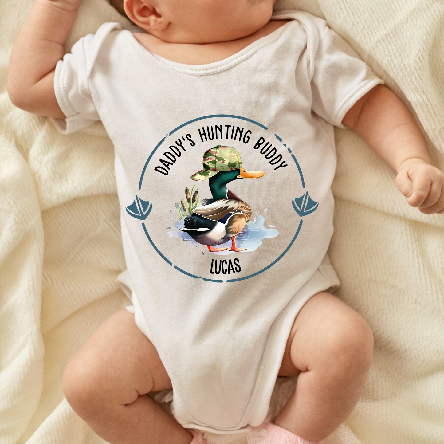 Daddy's Hunting Buddy - Personalized Baby Onesie