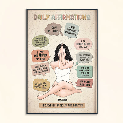 Daily Affirmations - Personalized Poster/Wrapped Canvas