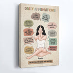 Daily Affirmations - Personalized Poster/Canvas - Encouragement Mantras Gift For Daughter, Friends, Sisters, Besties - Note To Self, Mental Health