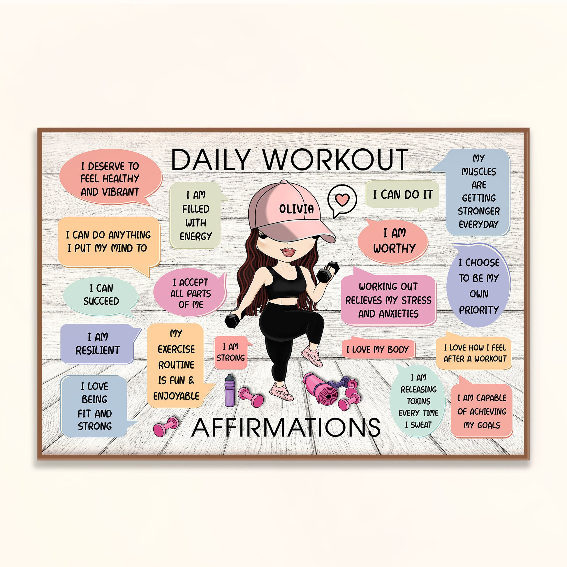 Workout Affirmations Tumbler, Workout Tumbler, Fitness Gifts for