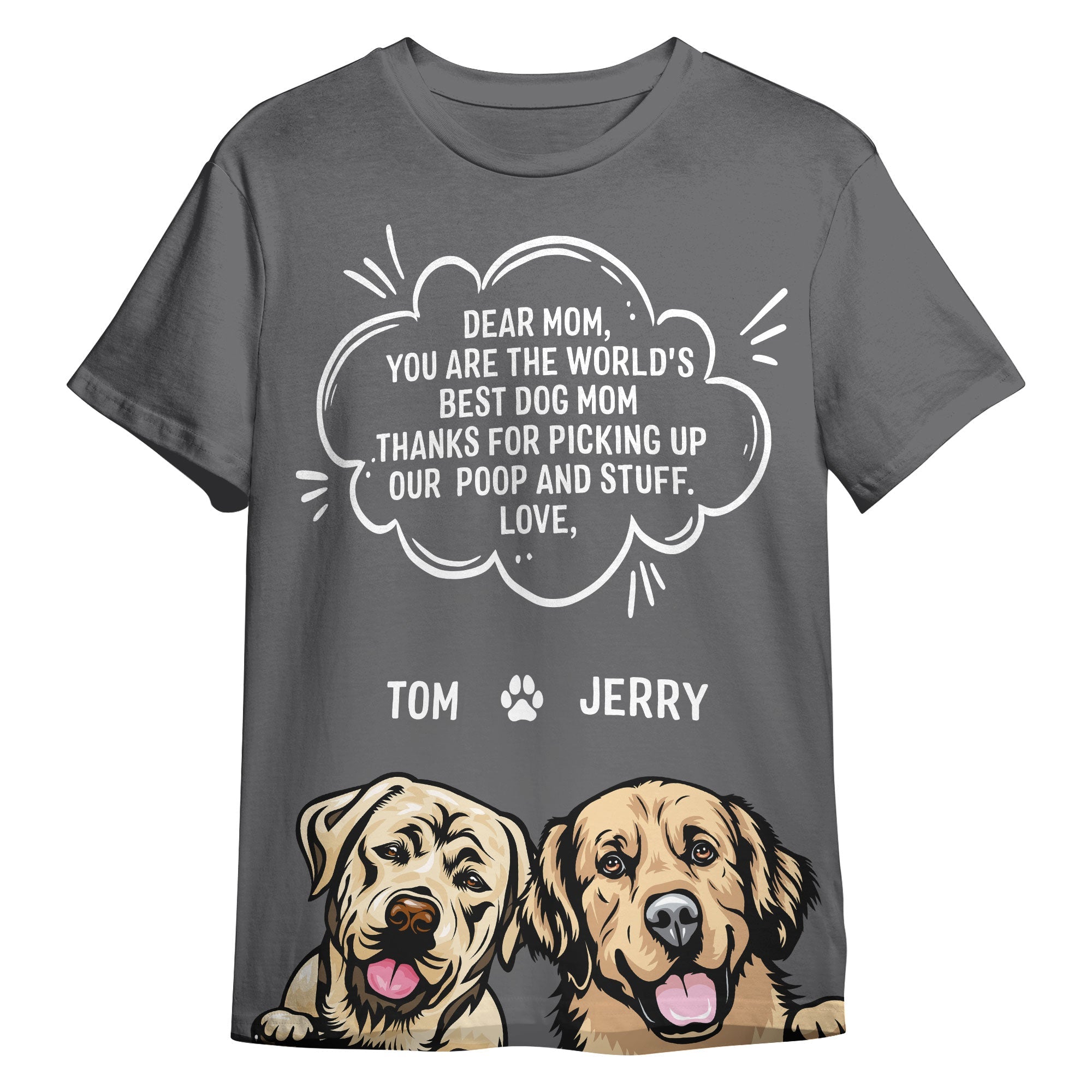 Dear Dog Mom And Dog Dad - Personalized 3D All Over Printed