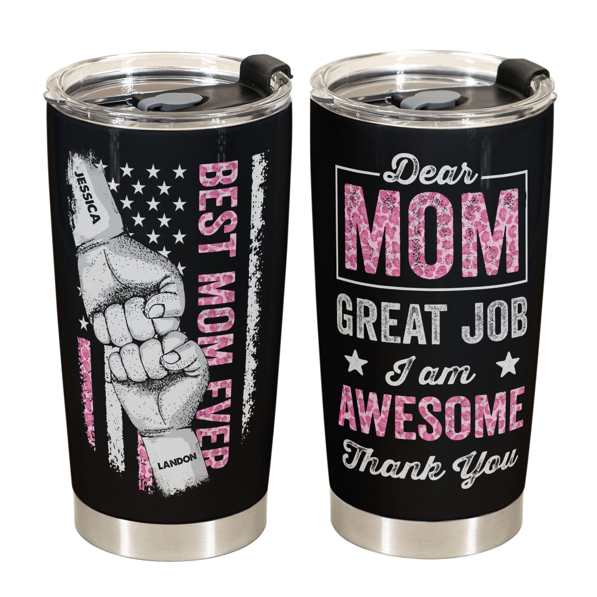 Dear Mom Great Job We're Awesome - Personalized Duck Mom Tumbler - Gif -  GoDuckee