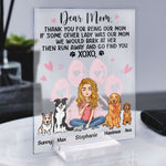 Dear Dog Mom Thank You For Being My Mom - Personalized Acrylic Plaque