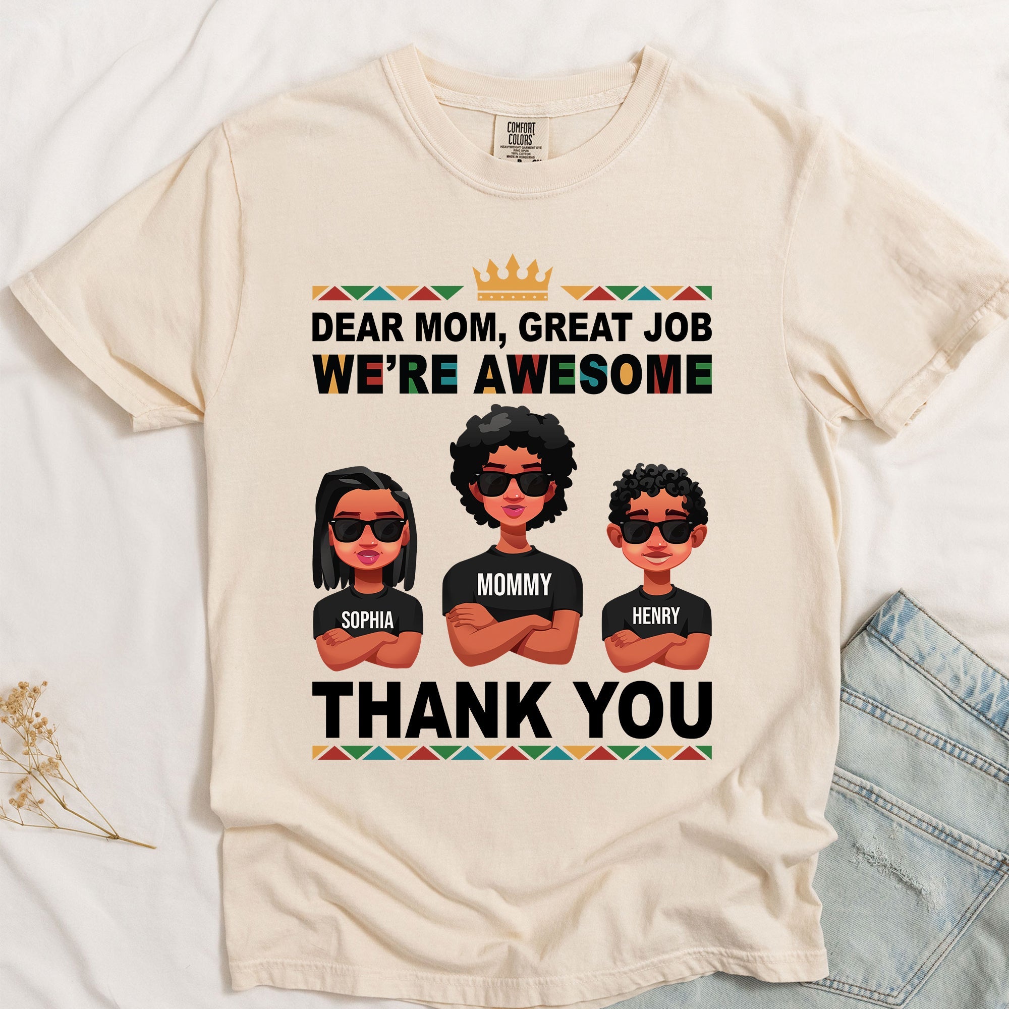 Dear Mom, Thank You! - Personalized Comfort Tee
