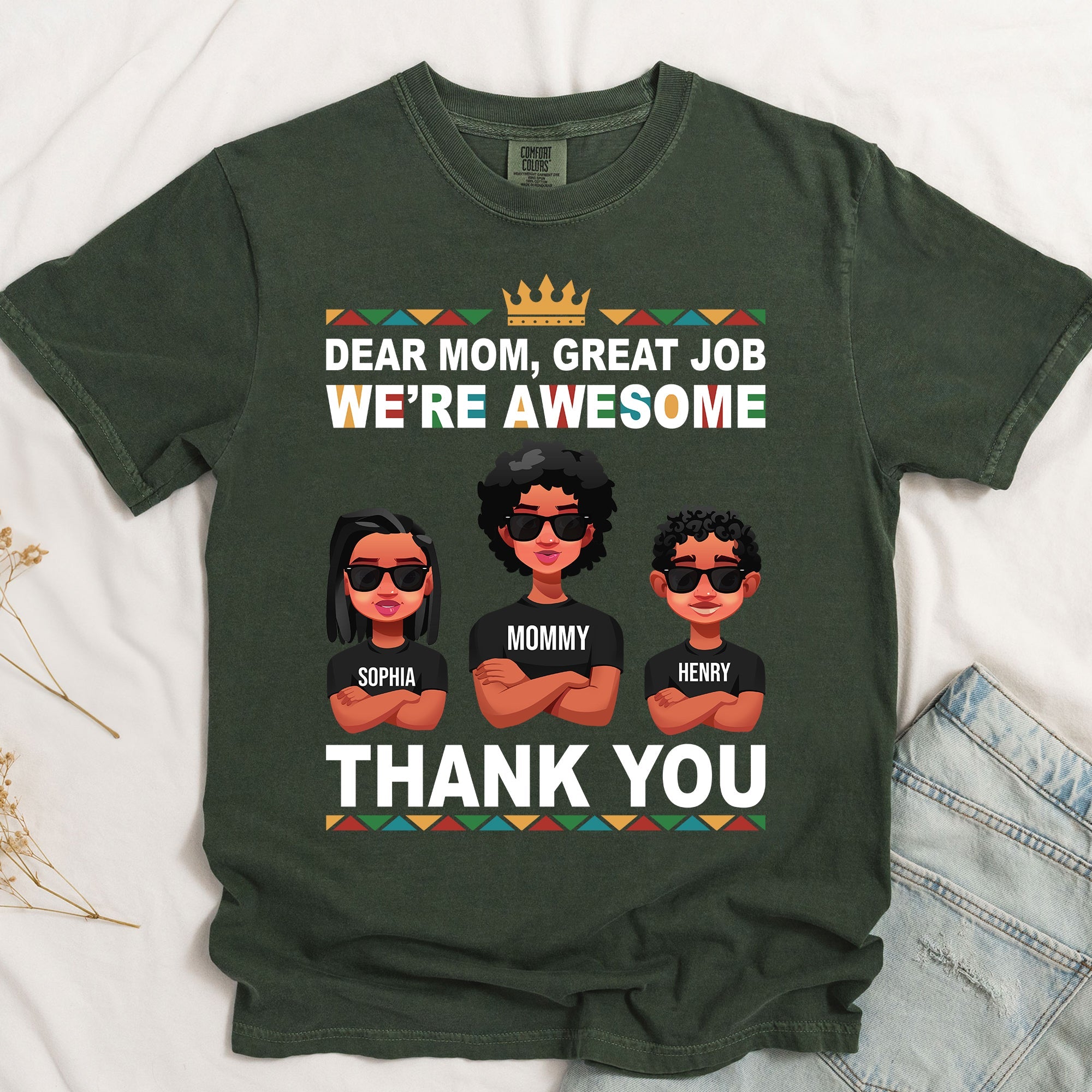 Dear Mom, Thank You! - Personalized Comfort Tee