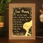 Dear Mommy I Love You From Baby - Personalized Frame Lamp