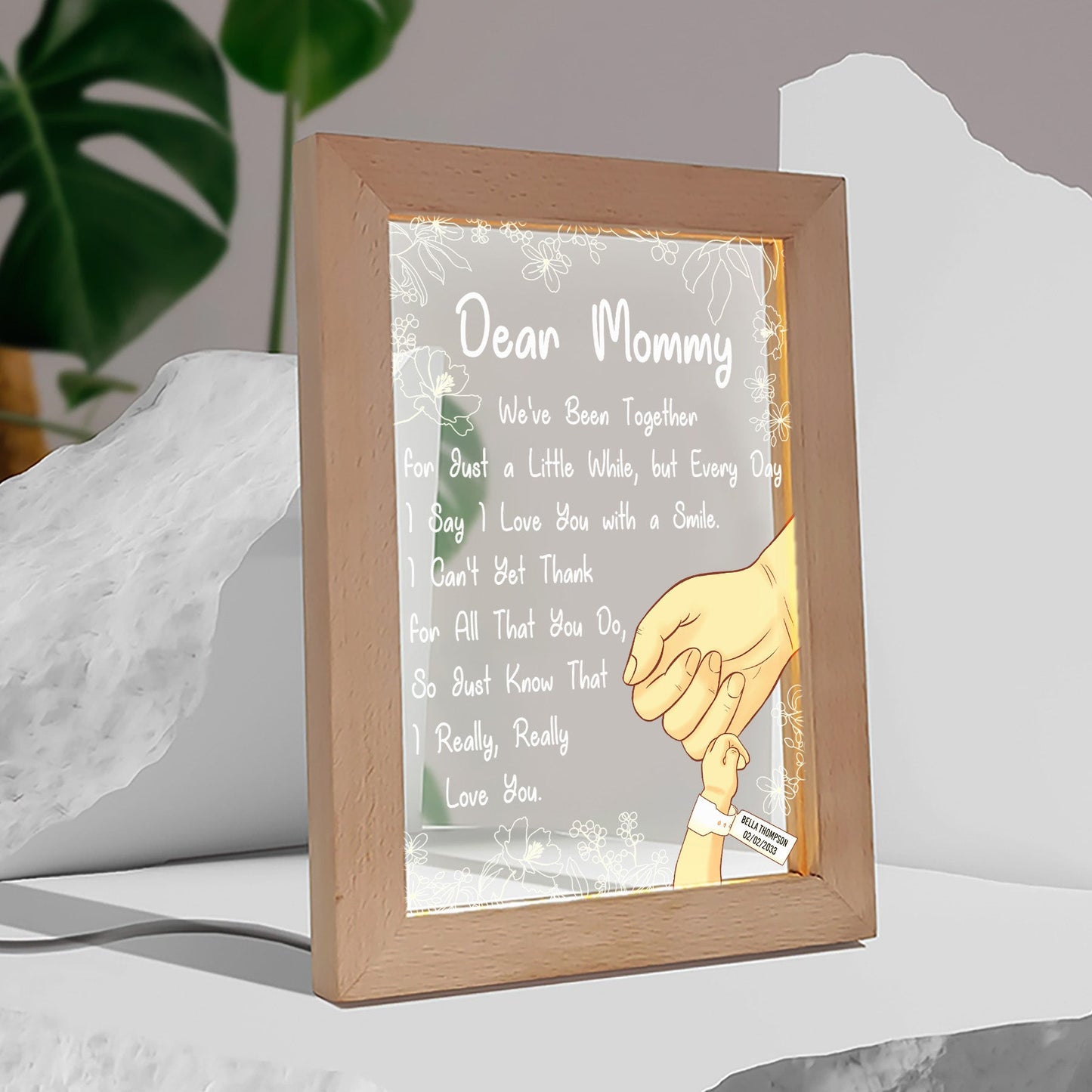 Dear Mommy I Love You From Baby - Personalized Frame Lamp