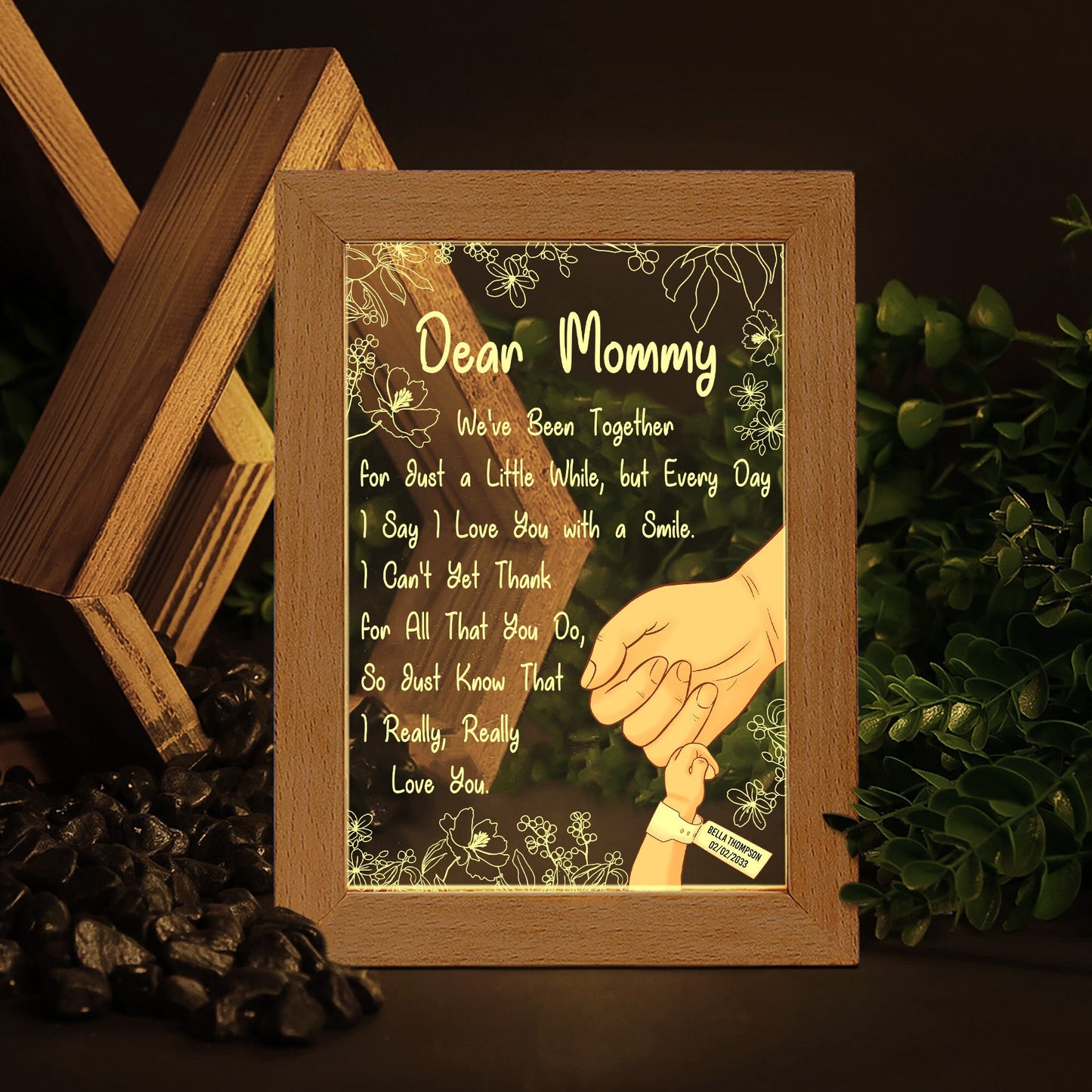 Dear Mommy I Love You From Baby - Personalized Frame Lamp