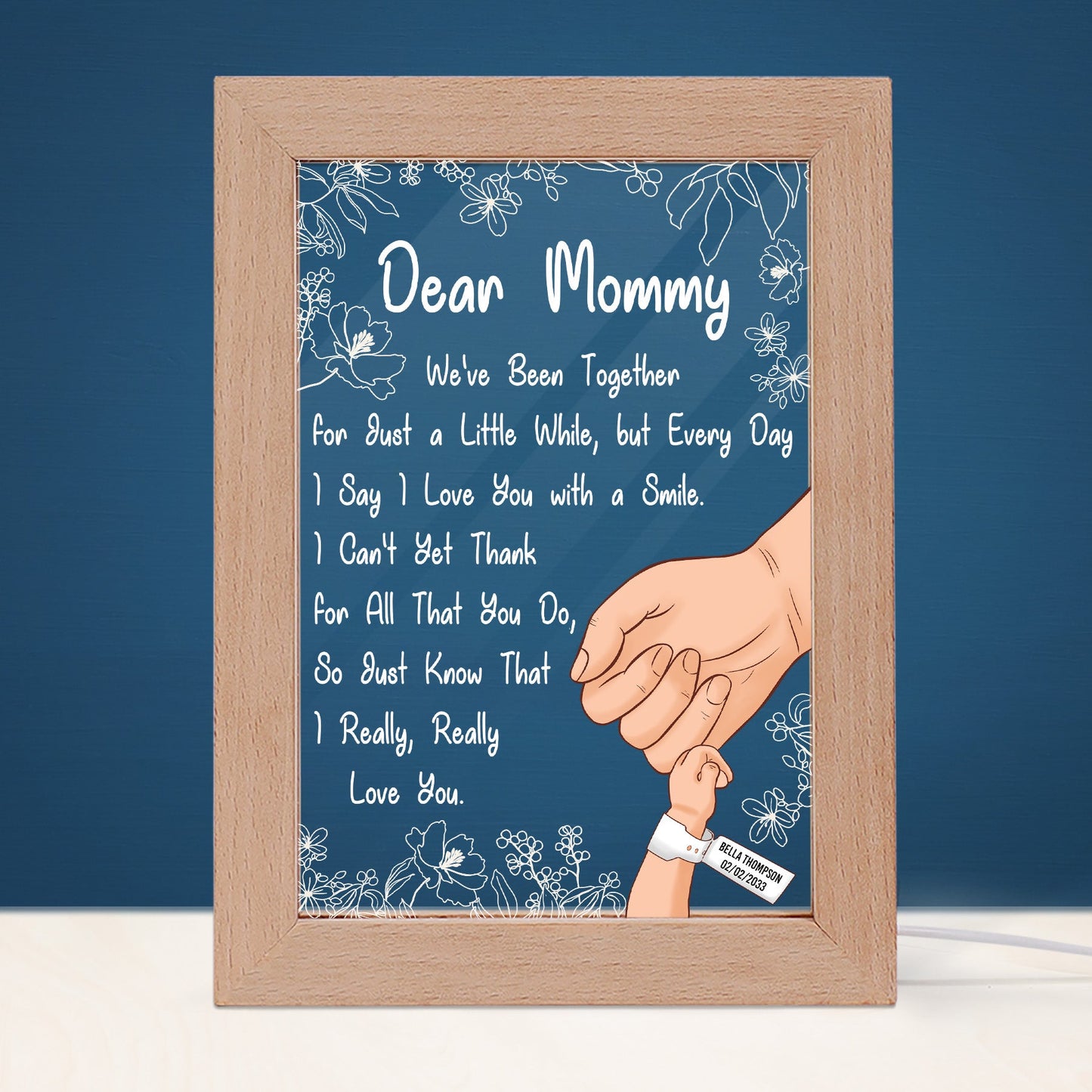 Dear Mommy I Love You From Baby - Personalized Frame Lamp