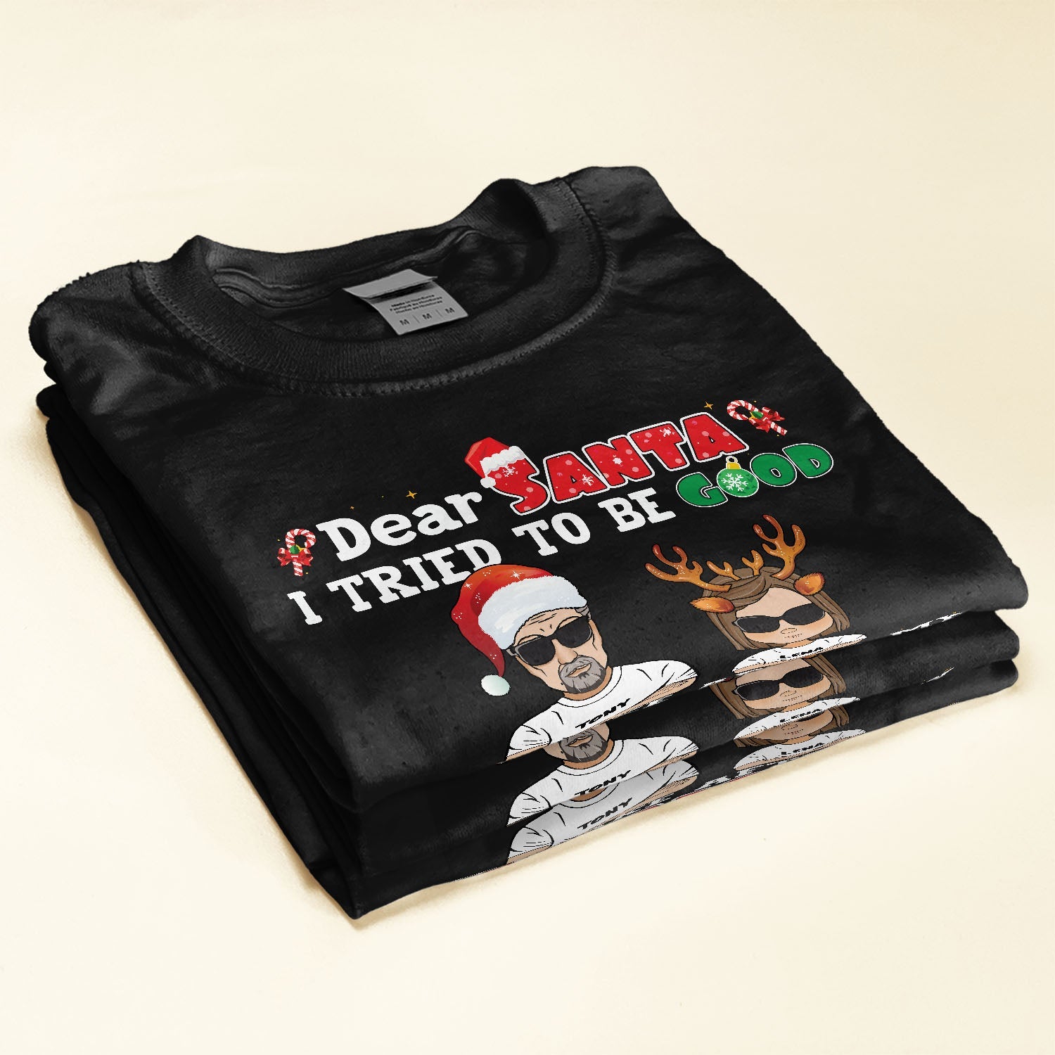Dear Santa I Tried To Be Good - Personalized Shirt - Christmas Gift For Grandkid, Son,Daughter