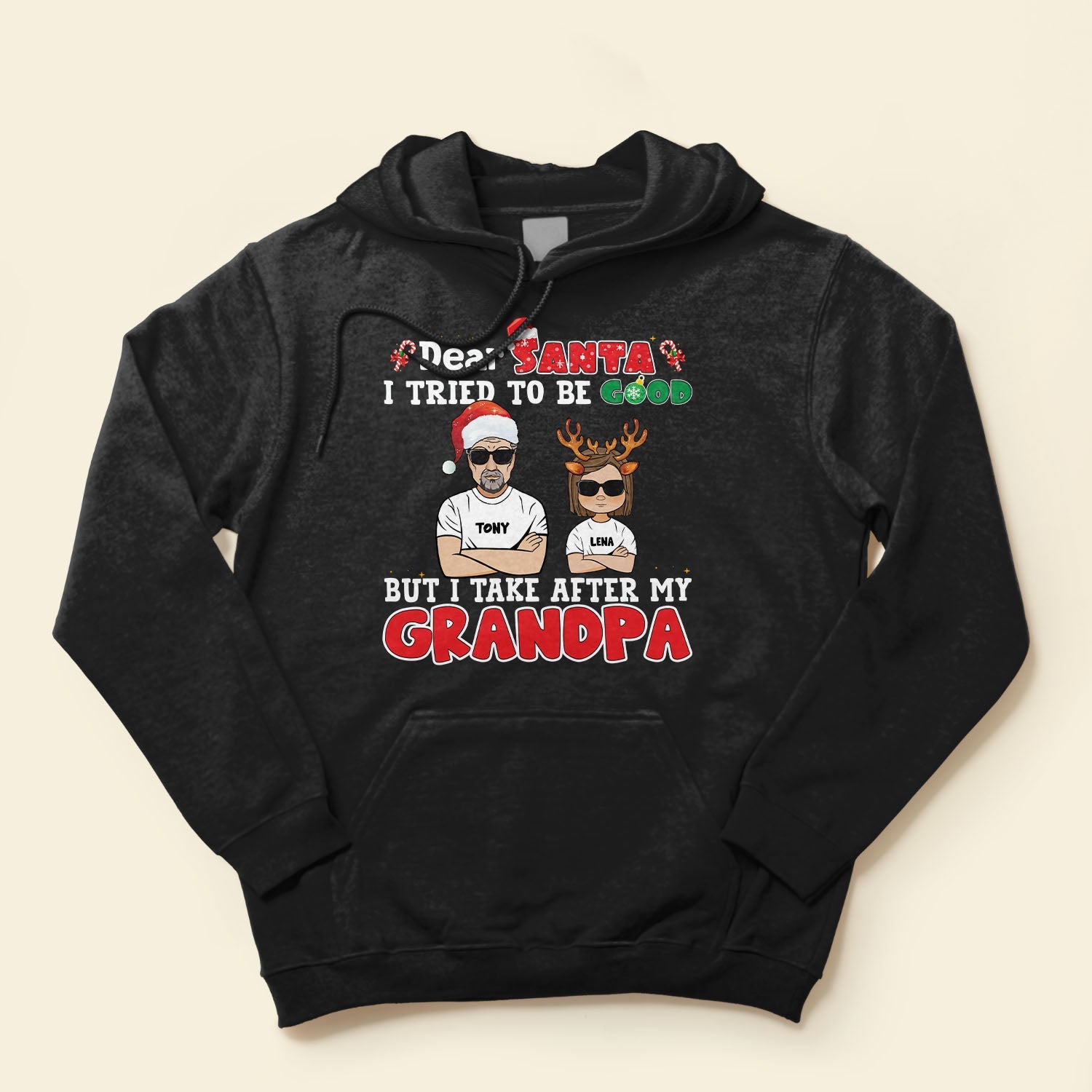 Dear Santa I Tried To Be Good - Personalized Shirt - Christmas Gift For Grandkid, Son,Daughter