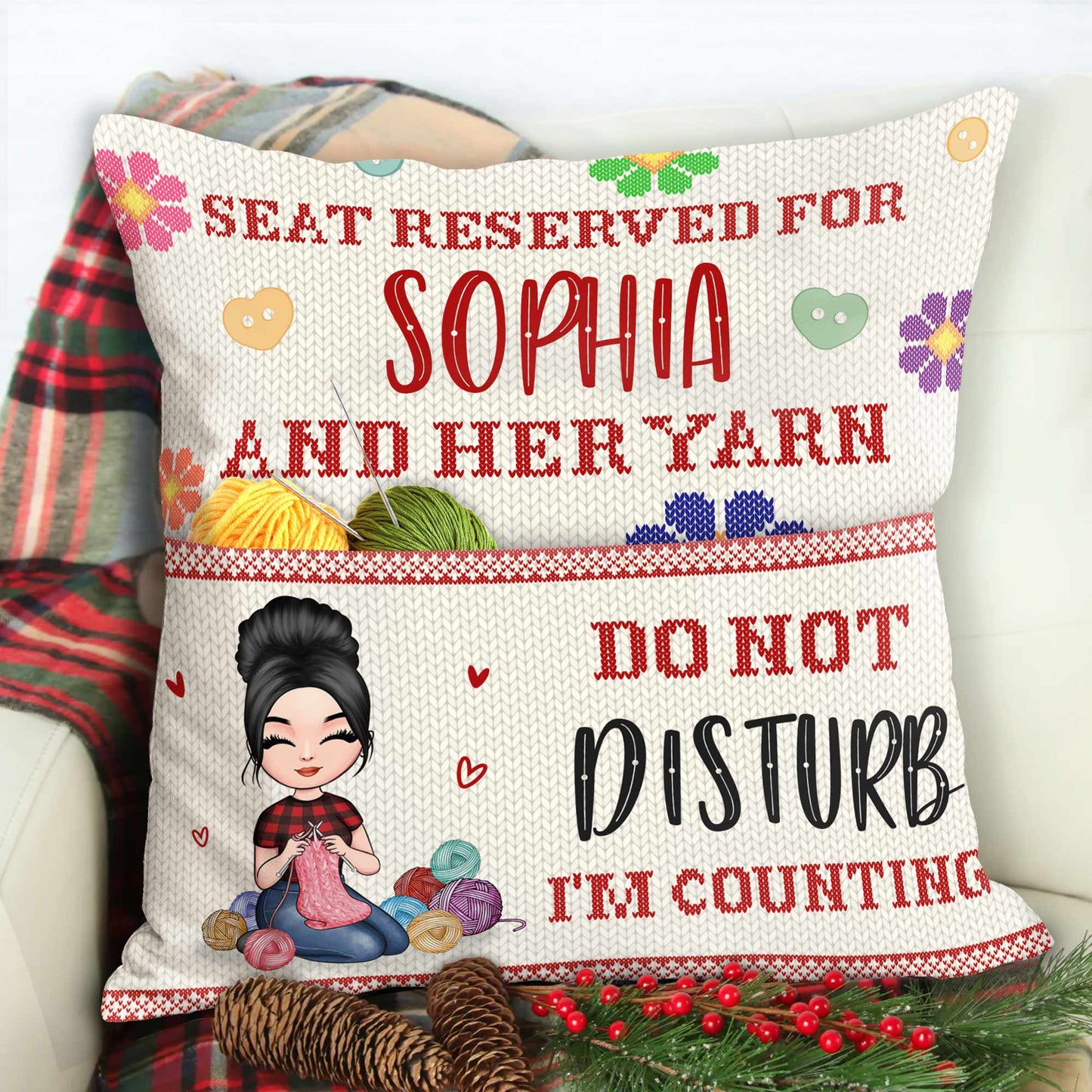 Do Not Disturb I'm Counting - Personalized Pocket Pillow (Insert Included)