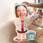 Doctor Nurse Kids Dream Jobs Sons Daughters - Personalized Photo Custom Shaped Pillow