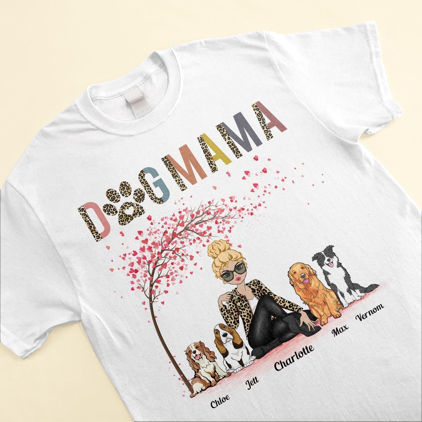 Dog Mama - Personalized Shirt - Birthday Gift For Dog Lovers, Dog Mom, Dog Mama, Dog Owners