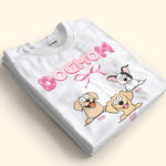 Dog Mom Coquette Pink Bow Ribbon Trendy Style - Personalized Shirt