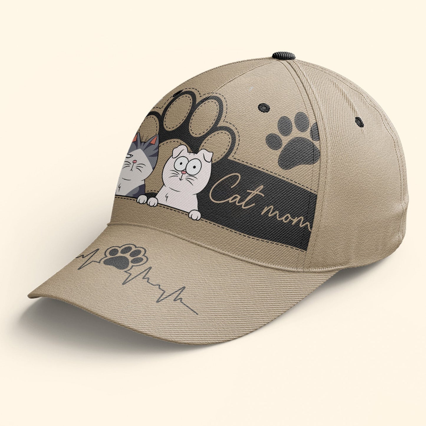 Cat Mom Funny Cartoon Version - Personalized Classic Cap