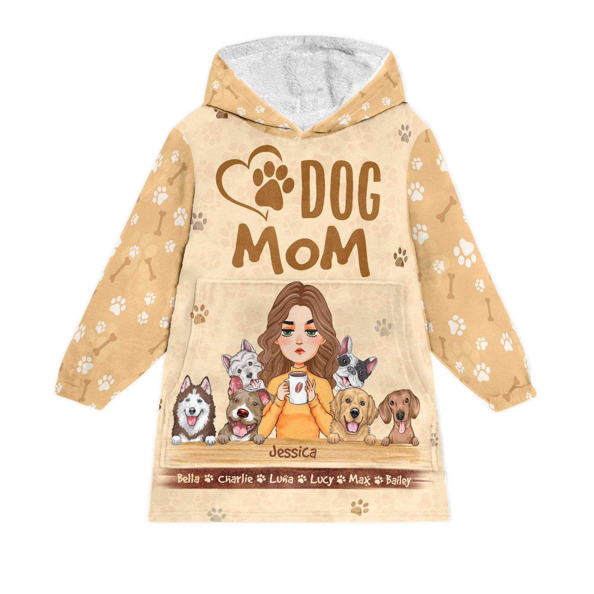 Personalized dog best sale mom hoodie