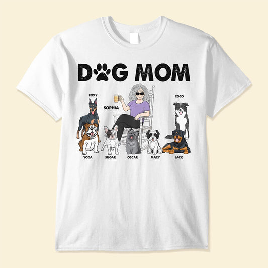 Dog Mom - Personalized Shirt - Birthday, Funny, Mother's Day Gift For Her, Woman, Girl, Dog Mom, Dog Mama, Fur Mama