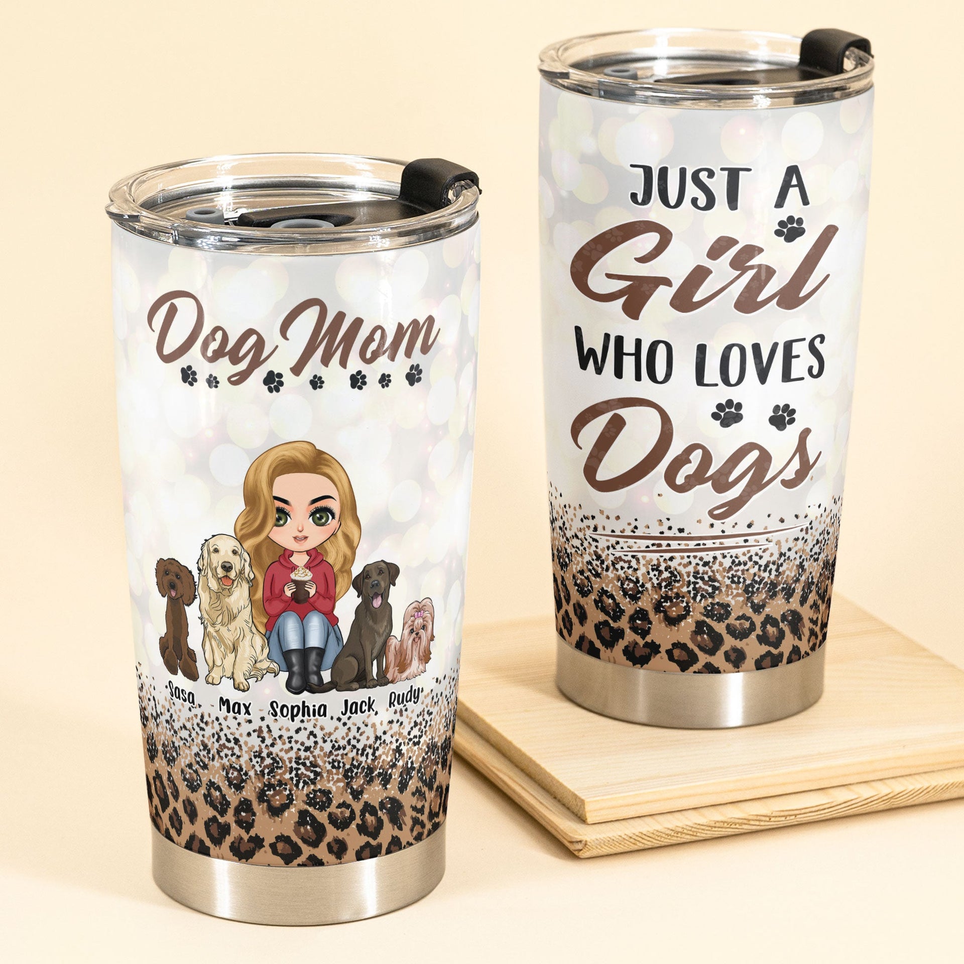 Dog Mom And Fur Babies - Personalized Tumbler Cup - Birthday Gift For –  Macorner