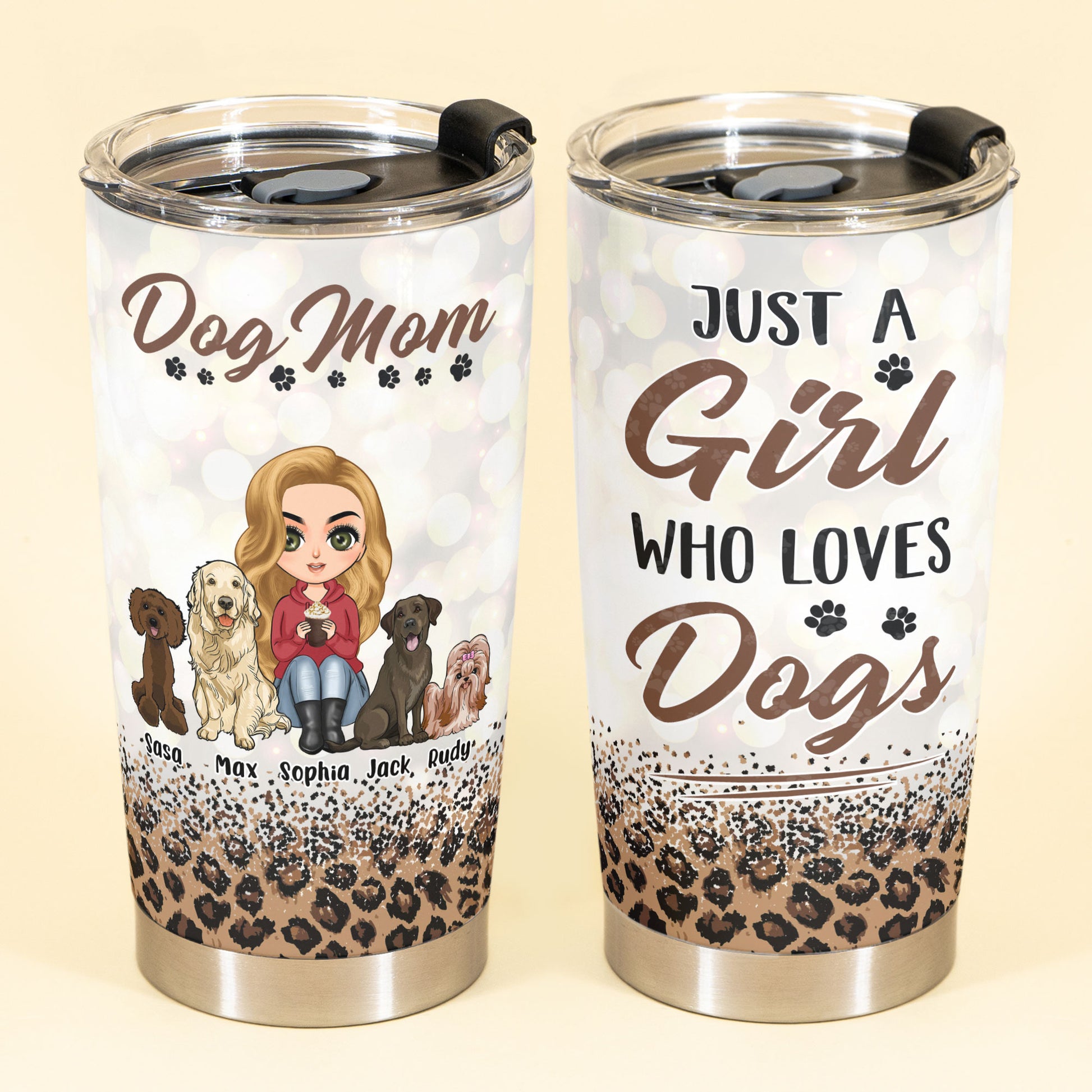 Personalized Tumbler - Personalized - Best Friends For Life - Life is better  with a dog - Custom Tumbler