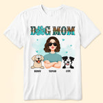 Dog Mom - Teal And Leopard Version - Personalized Shirt