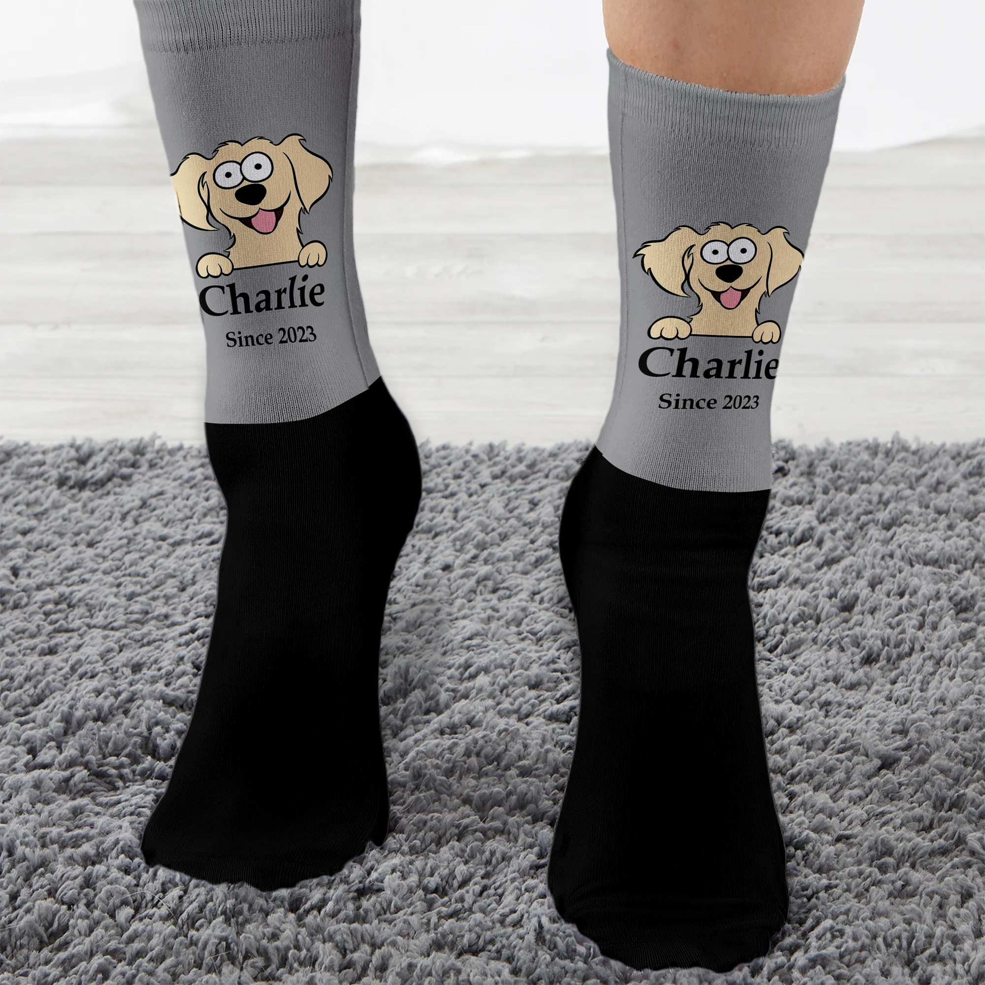 Dog Portrait Personalized Crew Socks