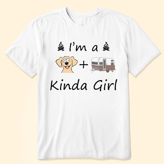 Dogs And Camper Kinda Girl - Personalized Shirt