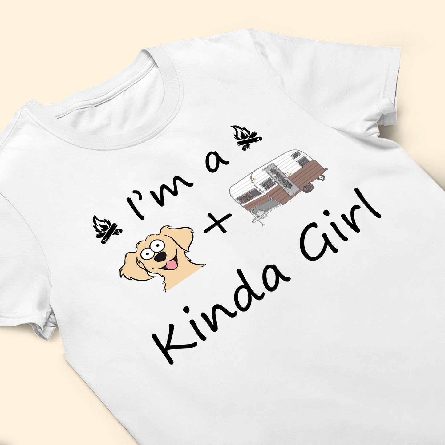 Dogs And Camper Kinda Girl - Personalized Shirt