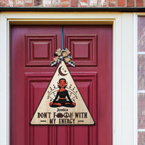 Don't Fuck With My Energy - Personalized Custom Shaped Wood Sign