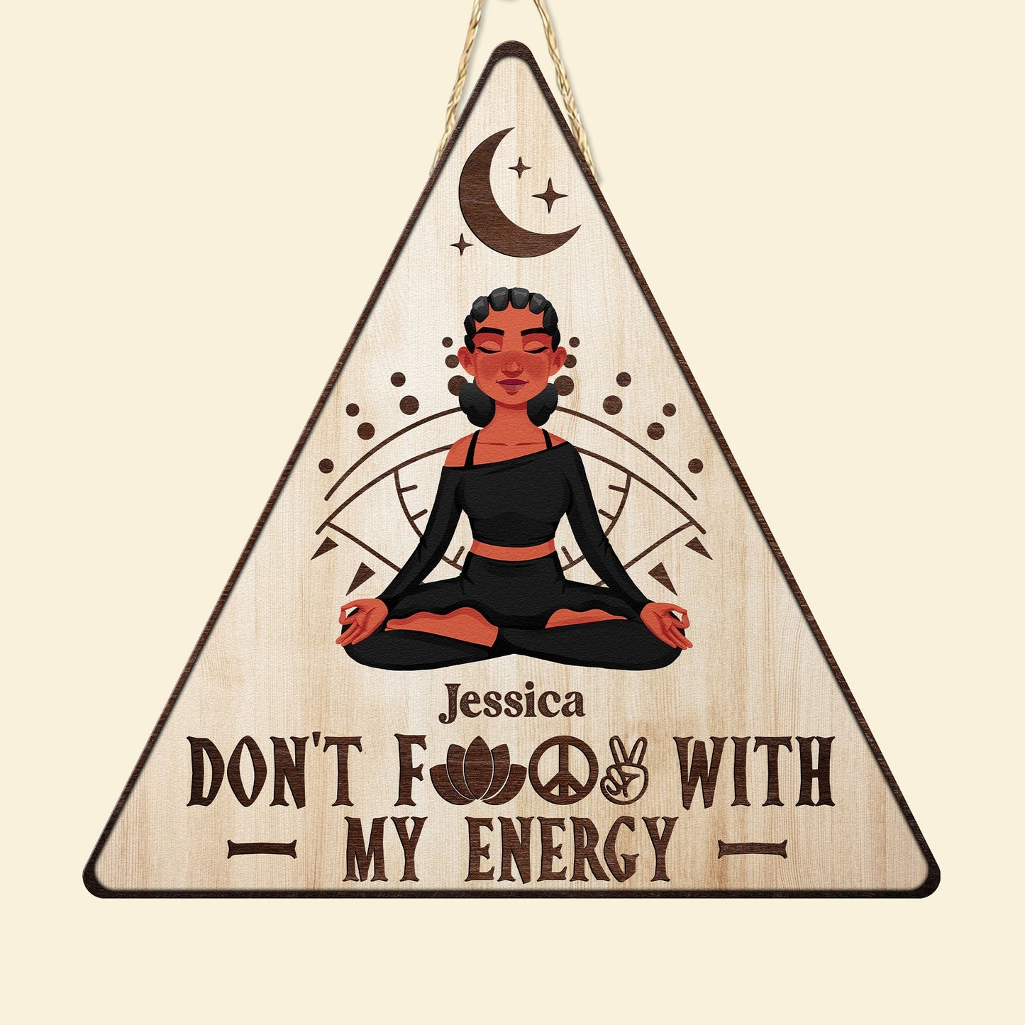 Don't Fuck With My Energy - Personalized Custom Shaped Wood Sign