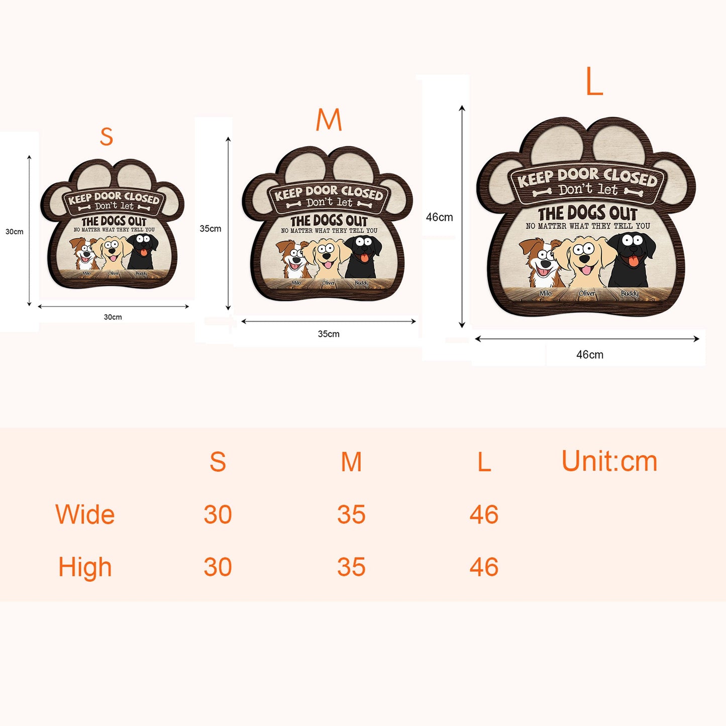 Don't Let The Dogs Out - Funny Version - Personalized Custom Shaped Wood Sign