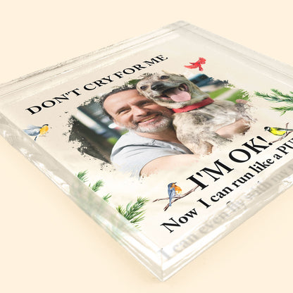 Don't Cry For Me - Personalized Acrylic Photo Plaque