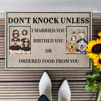 Don't Knock Unless I Married You - Personalized Doormat