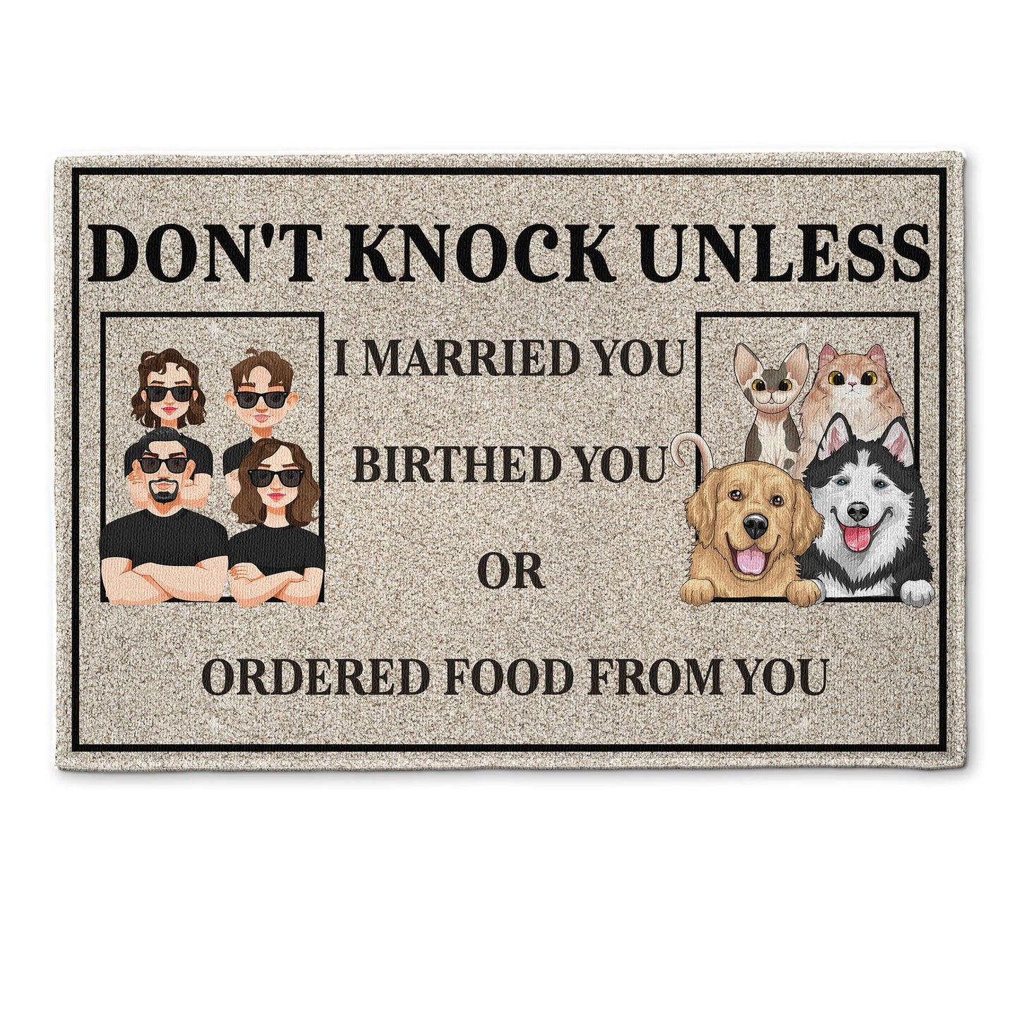 Don't Knock Unless I Married You - Personalized Doormat
