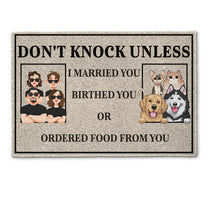 Don't Knock Unless I Married You - Personalized Doormat