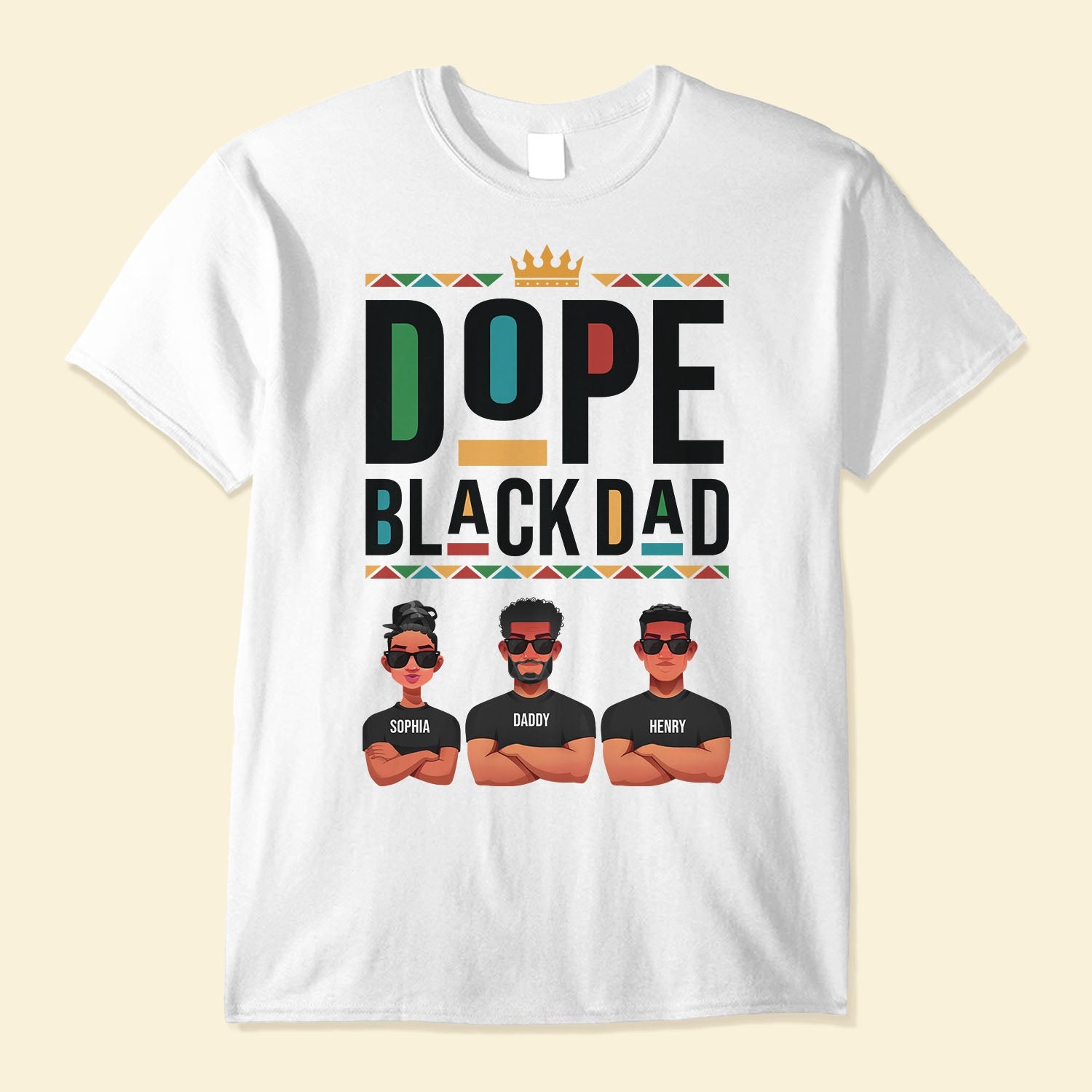 Dope Black Dad - Personalized Shirt