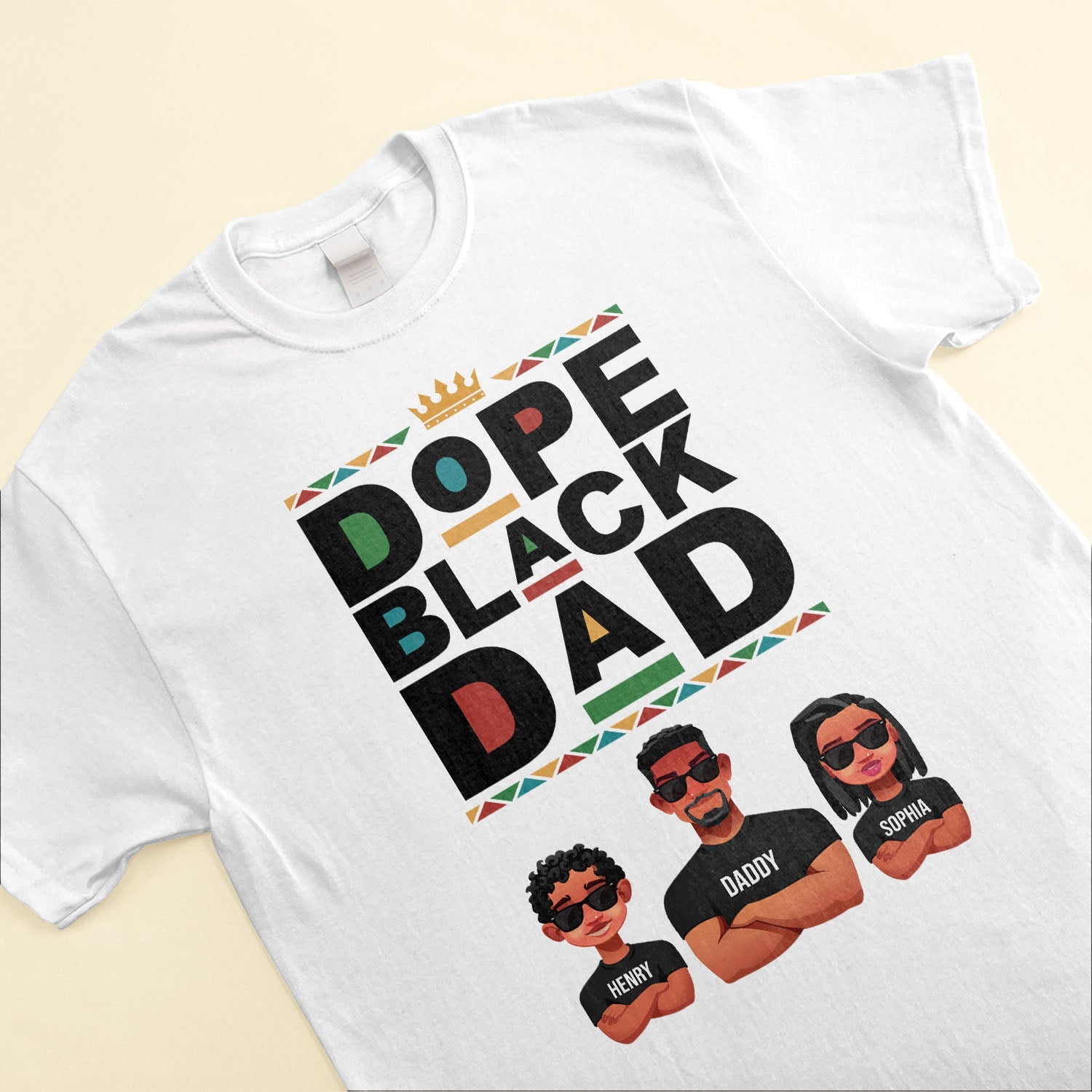 Dope Black Dad - Personalized Shirt