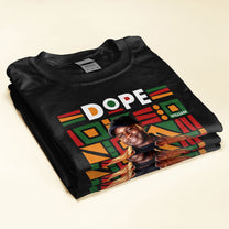 Dope Black Dad - Personalized Photo Shirt